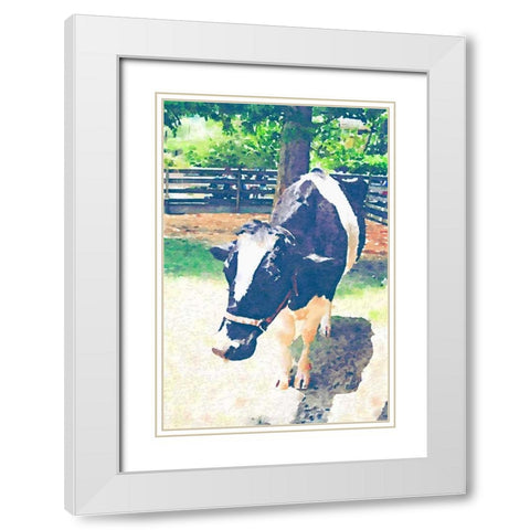 In the Farm White Modern Wood Framed Art Print with Double Matting by Navas, Emily