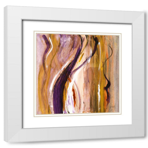 Bossa Nova II White Modern Wood Framed Art Print with Double Matting by Loreth, Lanie