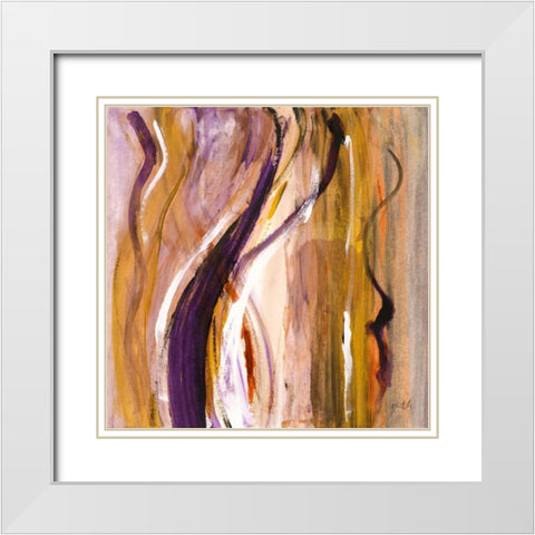 Bossa Nova II White Modern Wood Framed Art Print with Double Matting by Loreth, Lanie