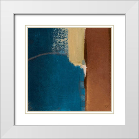Discovery Square III White Modern Wood Framed Art Print with Double Matting by Loreth, Lanie