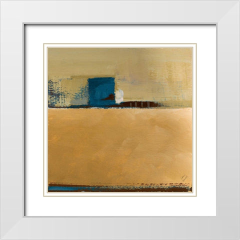 Discovery Square I White Modern Wood Framed Art Print with Double Matting by Loreth, Lanie