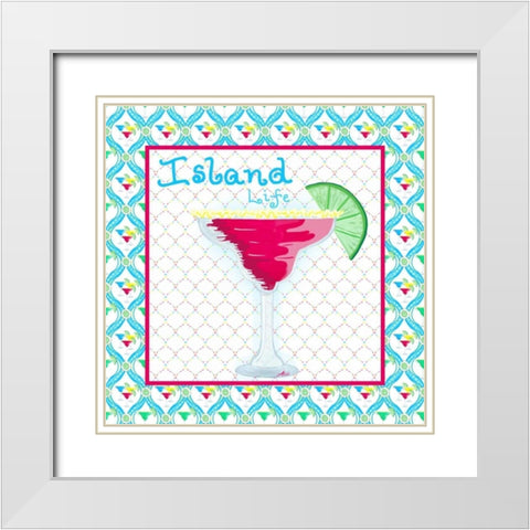 Margarita IV White Modern Wood Framed Art Print with Double Matting by Metz, Andi