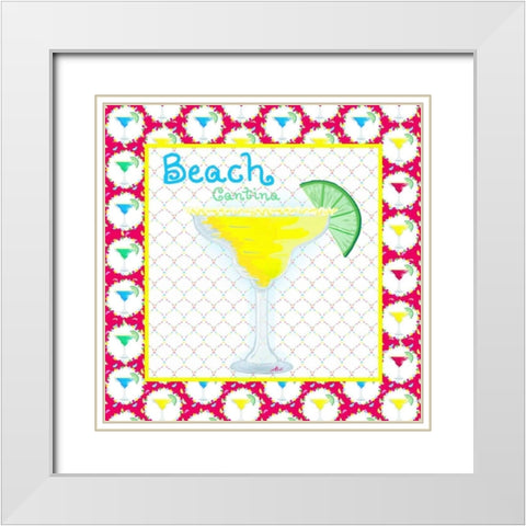 Margarita III White Modern Wood Framed Art Print with Double Matting by Metz, Andi