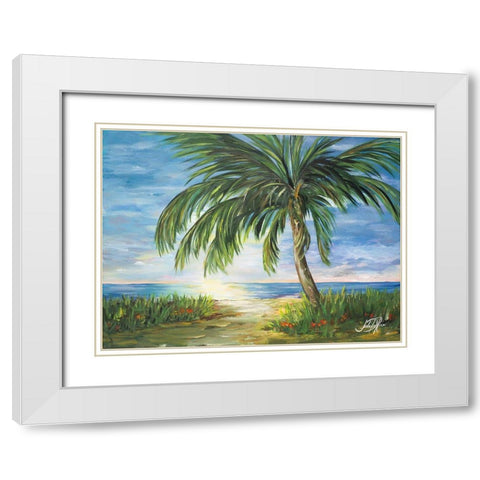 Island Dream White Modern Wood Framed Art Print with Double Matting by DeRice, Julie