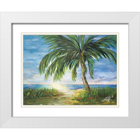 Island Dream White Modern Wood Framed Art Print with Double Matting by DeRice, Julie