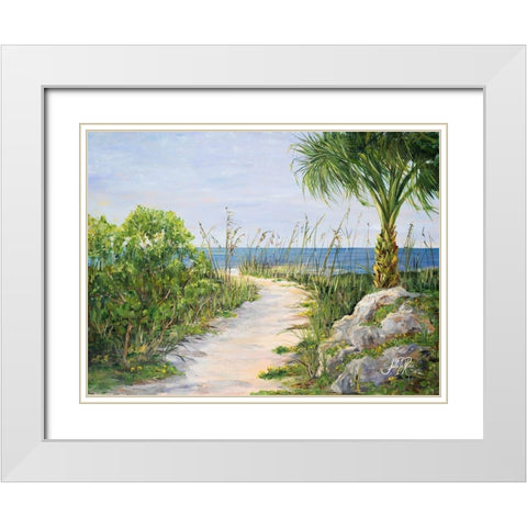 My Path to Paradise White Modern Wood Framed Art Print with Double Matting by DeRice, Julie