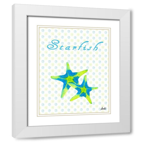 The Sea Swirl I White Modern Wood Framed Art Print with Double Matting by Metz, Andi