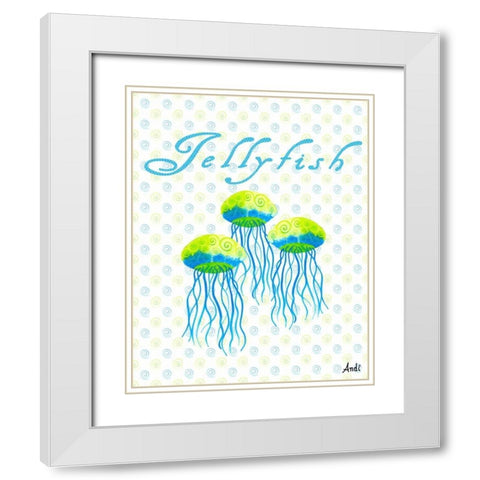 The Sea Swirl IV White Modern Wood Framed Art Print with Double Matting by Metz, Andi