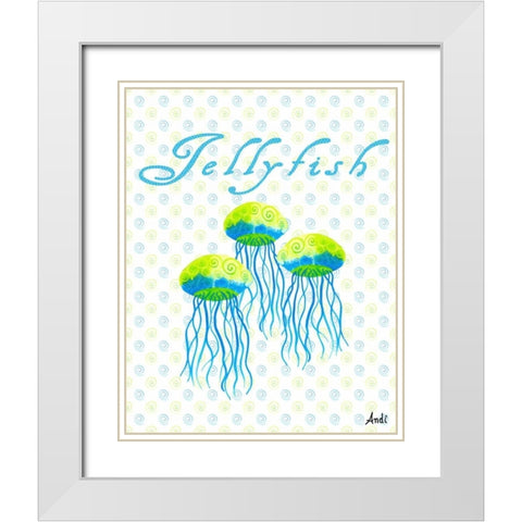 The Sea Swirl IV White Modern Wood Framed Art Print with Double Matting by Metz, Andi