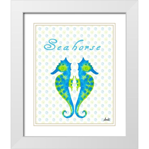 The Sea Swirl II White Modern Wood Framed Art Print with Double Matting by Metz, Andi