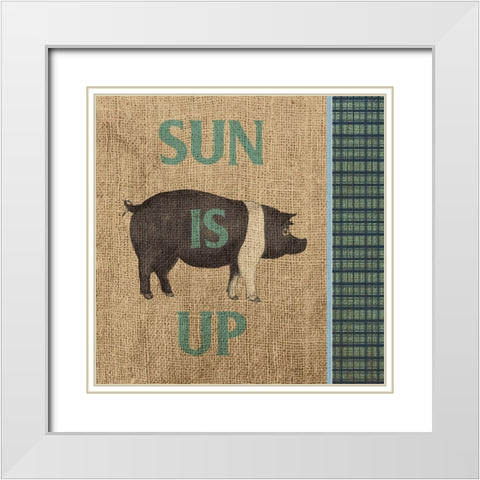 Rise and Shine Farm Fresh I White Modern Wood Framed Art Print with Double Matting by Metz, Andi