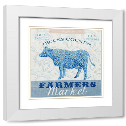 Farmers Market I White Modern Wood Framed Art Print with Double Matting by Metz, Andi