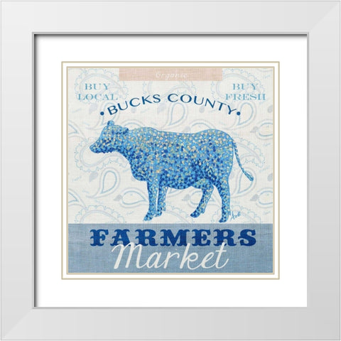 Farmers Market I White Modern Wood Framed Art Print with Double Matting by Metz, Andi