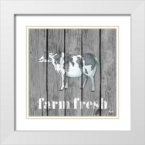 Wood Farm Grey I White Modern Wood Framed Art Print with Double Matting by Metz, Andi