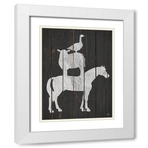Country Stack White Modern Wood Framed Art Print with Double Matting by Metz, Andi