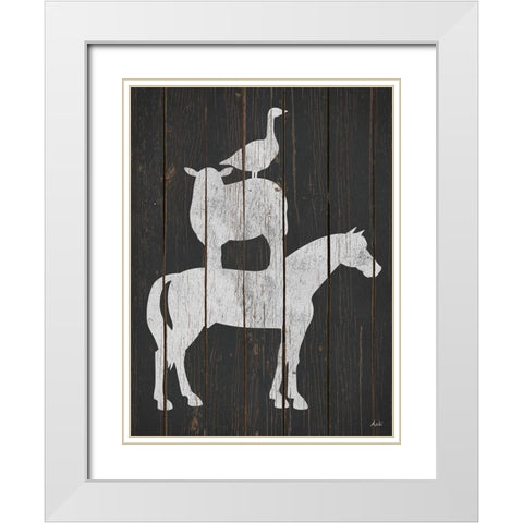 Country Stack White Modern Wood Framed Art Print with Double Matting by Metz, Andi