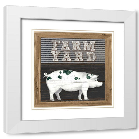 Farmyard White Modern Wood Framed Art Print with Double Matting by Metz, Andi