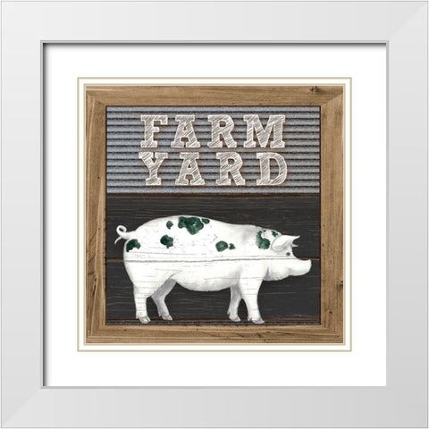 Farmyard White Modern Wood Framed Art Print with Double Matting by Metz, Andi