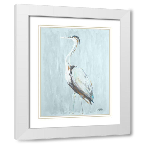 Among the Blue I White Modern Wood Framed Art Print with Double Matting by DeRice, Julie