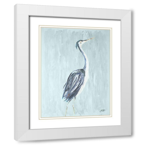 Among the Blue II White Modern Wood Framed Art Print with Double Matting by DeRice, Julie