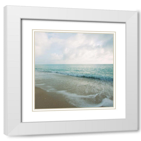 Beach Scene III White Modern Wood Framed Art Print with Double Matting by Bryant, Susan