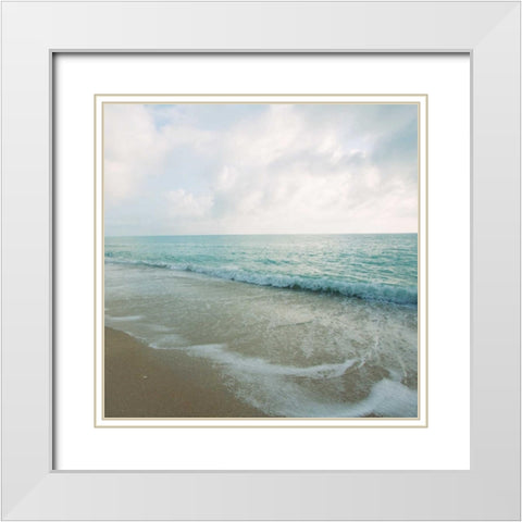 Beach Scene III White Modern Wood Framed Art Print with Double Matting by Bryant, Susan