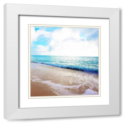 Golden Sands I White Modern Wood Framed Art Print with Double Matting by Bryant, Susan