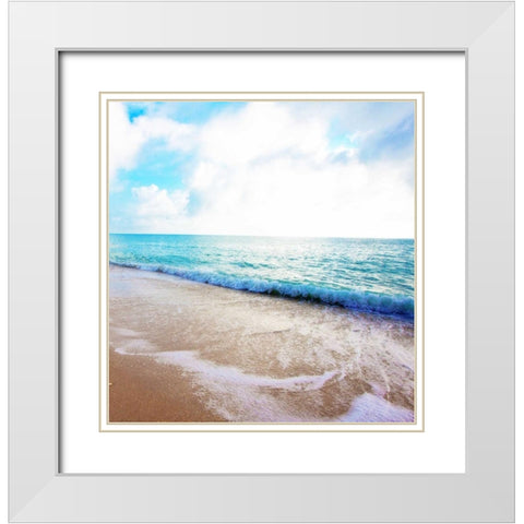 Golden Sands I White Modern Wood Framed Art Print with Double Matting by Bryant, Susan
