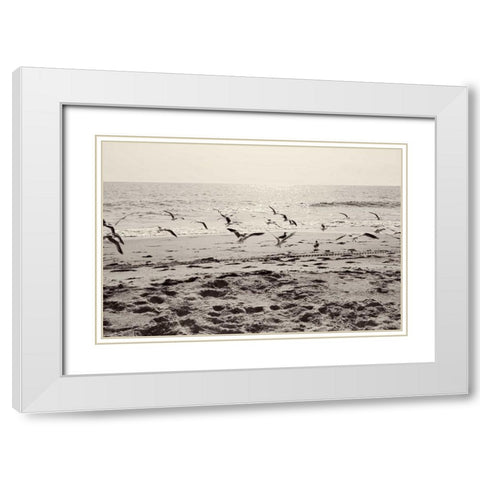 Dream of the Beach I White Modern Wood Framed Art Print with Double Matting by Bryant, Susan
