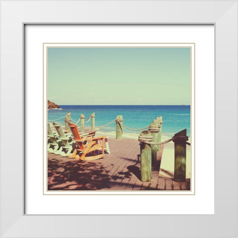On Deck I White Modern Wood Framed Art Print with Double Matting by Bryant, Susan