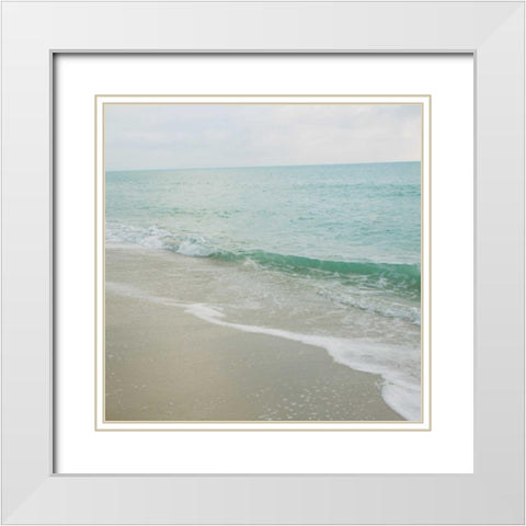 Beach Scene I White Modern Wood Framed Art Print with Double Matting by Bryant, Susan