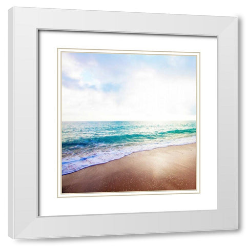 Golden Sands II White Modern Wood Framed Art Print with Double Matting by Bryant, Susan