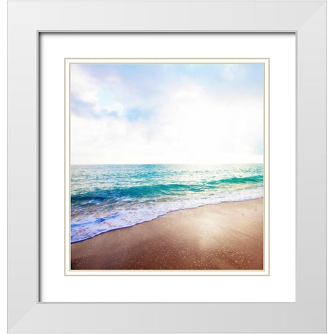 Golden Sands II White Modern Wood Framed Art Print with Double Matting by Bryant, Susan