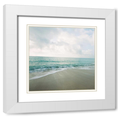 Beach Scene II White Modern Wood Framed Art Print with Double Matting by Bryant, Susan