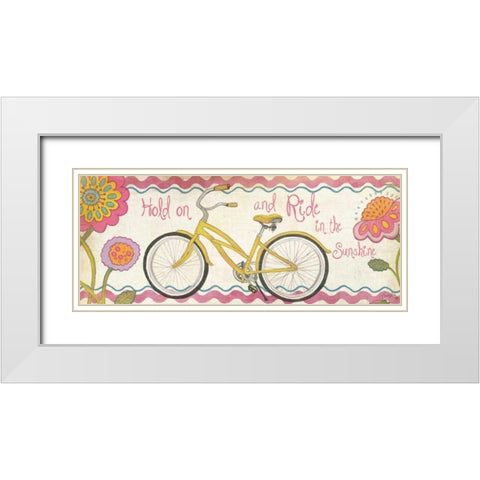 Fun Wheels I White Modern Wood Framed Art Print with Double Matting by Medley, Elizabeth