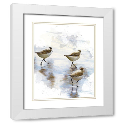 Sand Dancers II White Modern Wood Framed Art Print with Double Matting by Nawrocke, Bruce