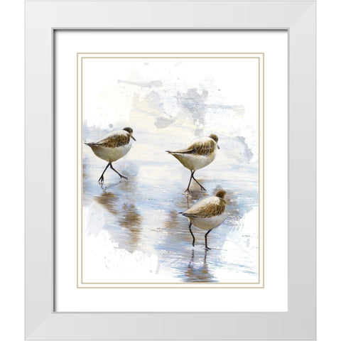 Sand Dancers II White Modern Wood Framed Art Print with Double Matting by Nawrocke, Bruce