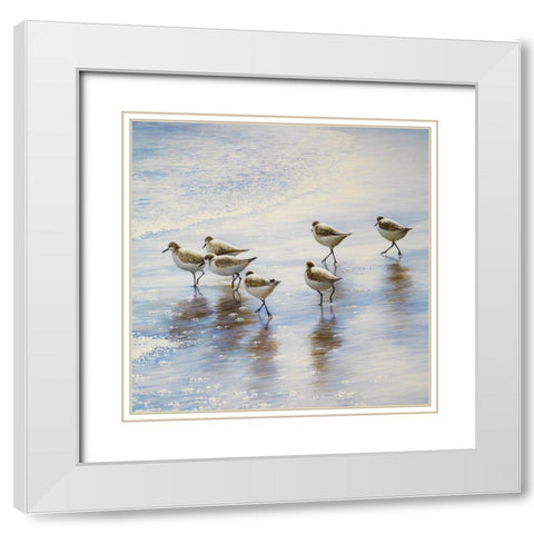 Sand Dancers Square White Modern Wood Framed Art Print with Double Matting by Nawrocke, Bruce