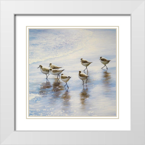 Sand Dancers Square White Modern Wood Framed Art Print with Double Matting by Nawrocke, Bruce
