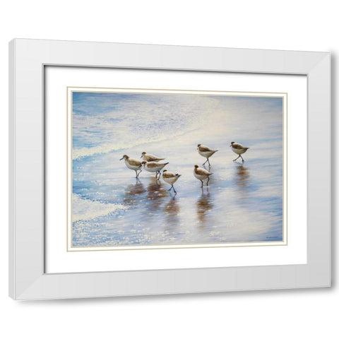 Sand Dancers White Modern Wood Framed Art Print with Double Matting by Nawrocke, Bruce