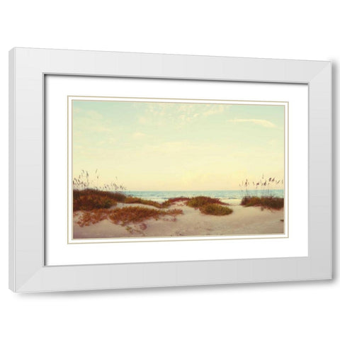 Sandy Path II White Modern Wood Framed Art Print with Double Matting by Peck, Gail