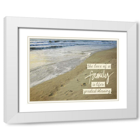 Family Love White Modern Wood Framed Art Print with Double Matting by Peck, Gail