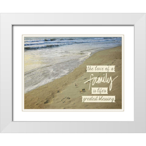 Family Love White Modern Wood Framed Art Print with Double Matting by Peck, Gail