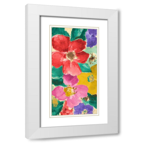 Spring Sonata I White Modern Wood Framed Art Print with Double Matting by Loreth, Lanie