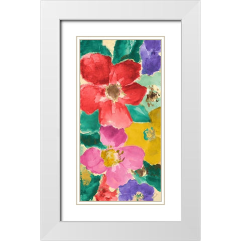 Spring Sonata I White Modern Wood Framed Art Print with Double Matting by Loreth, Lanie