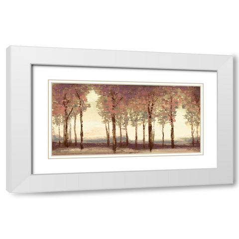 Forest Panel White Modern Wood Framed Art Print with Double Matting by Marcon, Michael