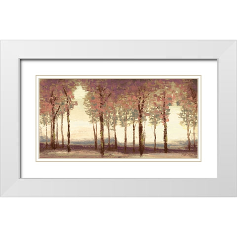 Forest Panel White Modern Wood Framed Art Print with Double Matting by Marcon, Michael