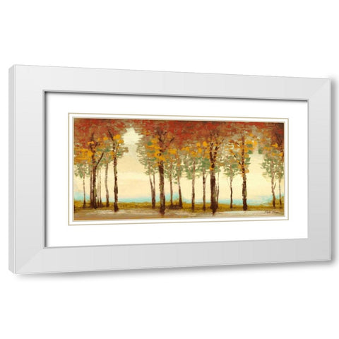 Forest Panel White Modern Wood Framed Art Print with Double Matting by Marcon, Michael