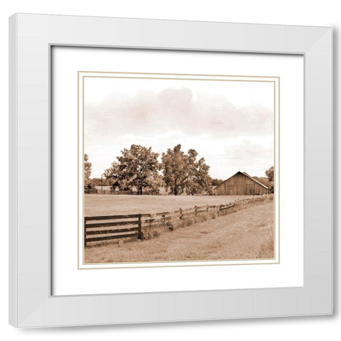 Simple Farm Life White Modern Wood Framed Art Print with Double Matting by Mabat, Ynon