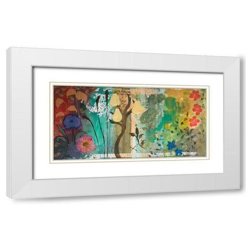 Rhapsody White Modern Wood Framed Art Print with Double Matting by Maria, Robin